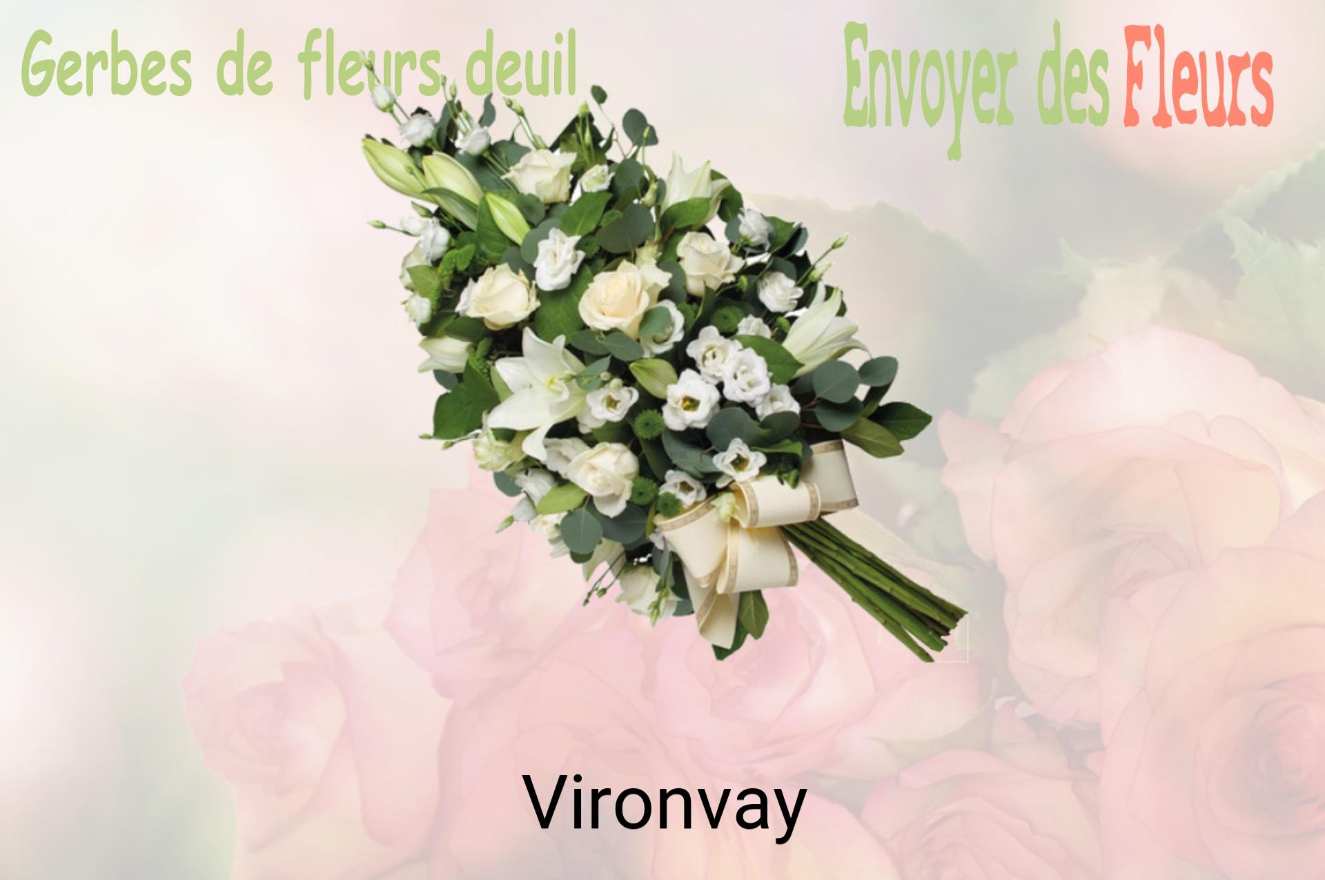 Gerbe de fleurs de deuil livrée à Vironvay